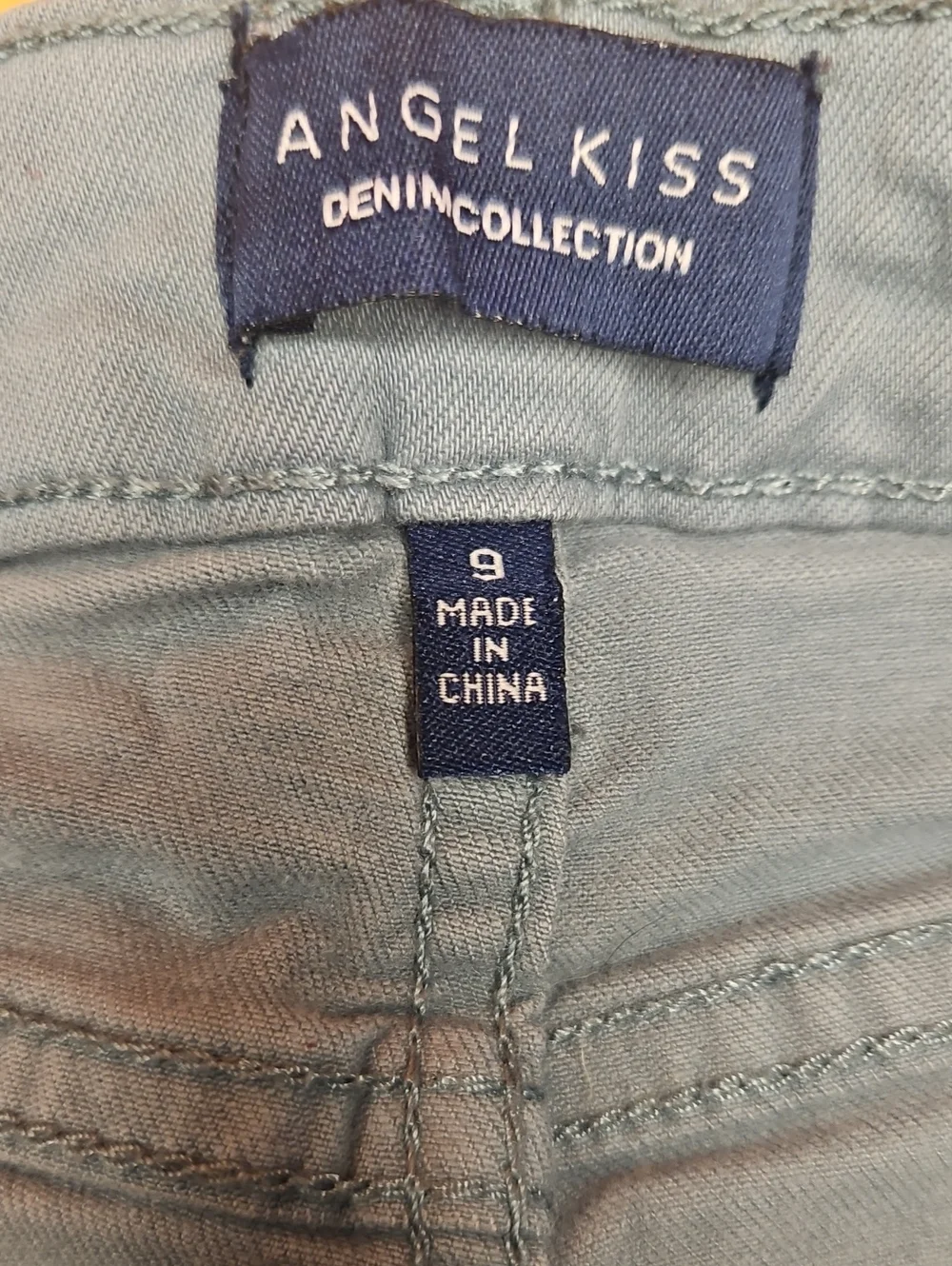 Distressed Cutoff Jean Shorts Button Closure Punk Casual Grunge Teal Juniors 7